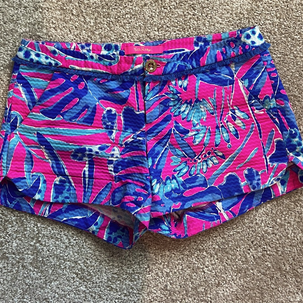 Lilly Pulitzer Adie Short Bougainvillea Pink Cliffside Garden